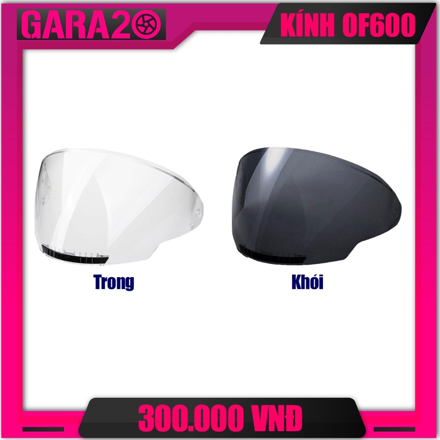 KÍNH CHẮN MŨ LS2 OF600 (KHÔNG BAO GỒM MŨ BẢO HIỂM) - GARA20