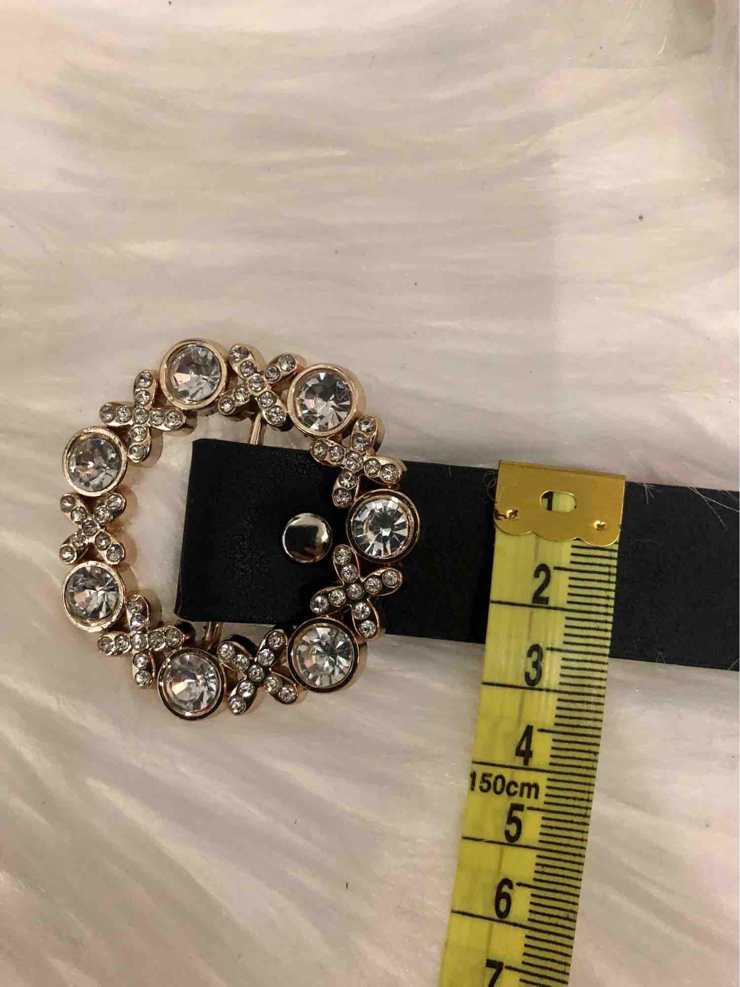 [HCM]Nịt quần bản 25 cm. Mặt hoa đính đá