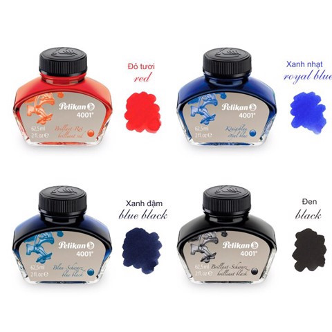 Mực Pelikan 4001 Đức 62.5ml các màu