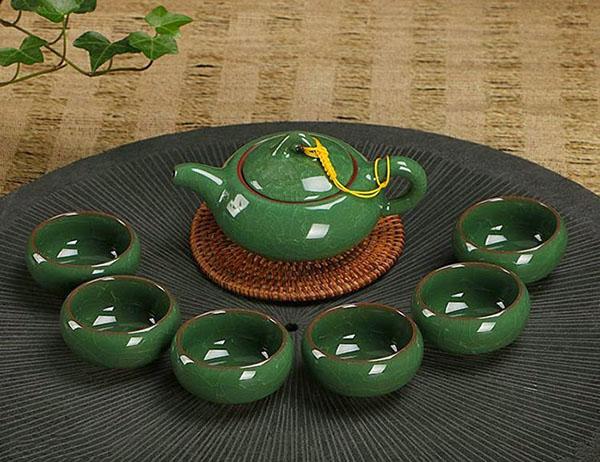 bộ ấm chén men rạn giang tây