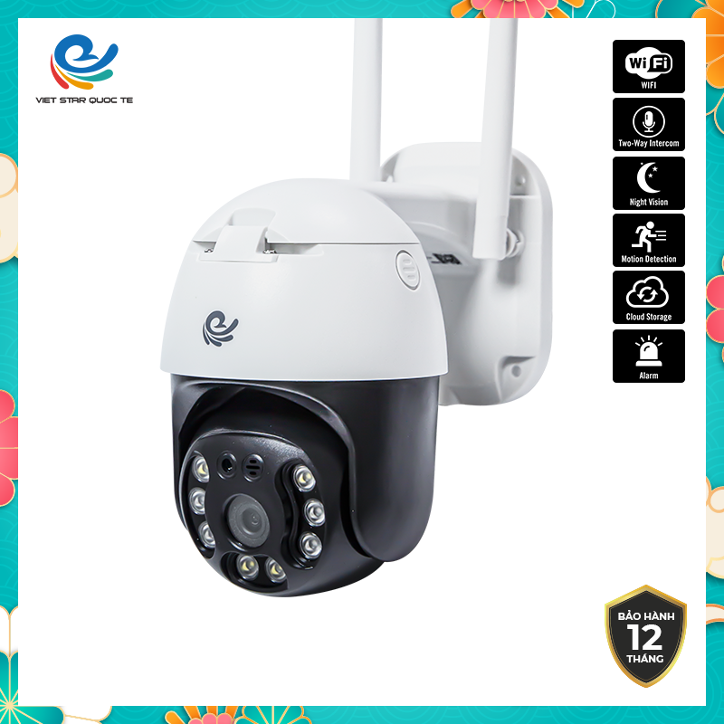 >> BÁO GIÁ CAMERA GIÁM SÁT NGOÀI TRỜI FULL HD CAM CẦU 1080P PTZ , CHỐNG NƯỚC, CÓ HỖ TRỢ ĐÈN HỒNG NGOẠI VÀ 4 ĐÈN LED,HÌNH | Shopee Lazada Sendo Tiki mới nhất 66 Camera WiFi IP VIET STAR ngoài trời xoay CC8031- Độ phân giải 3.0 MP- Full HD 1080P- Ban đêm hỗ trợ đèn LED có màu- Hỗ trợ đèn hồng ngoại ban đêm- Chống nước khi để ngoài trời- Bảo hành 12 tháng-CCC8031