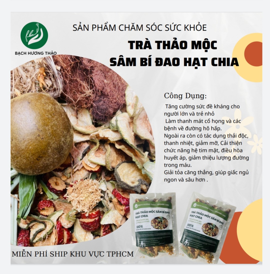 TRÀ THẢO MỘC SÂM BÍ ĐAO HẠT CHIA/SÂM RONG BIỂN( Tăng đề kháng, đẹp da,giải nhiệt, thanh lọc cơ thể)