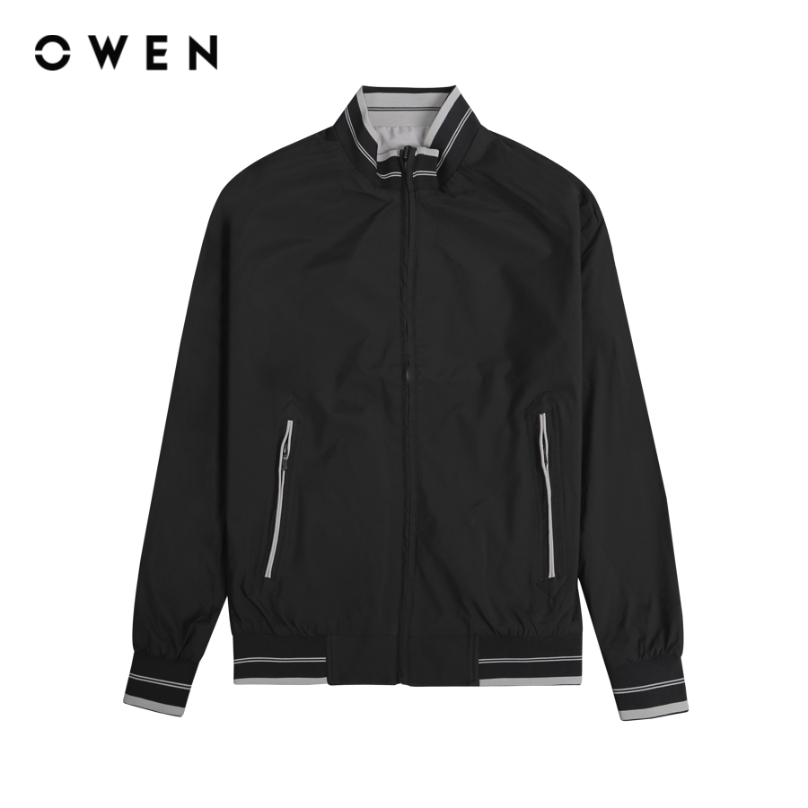 Owen - jacket regular fit jk231620 màu xanh rêu chất liệu polyester