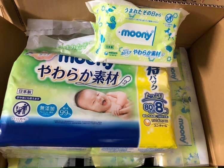 Khăn ướt Moony Nhật bản 80 tờ