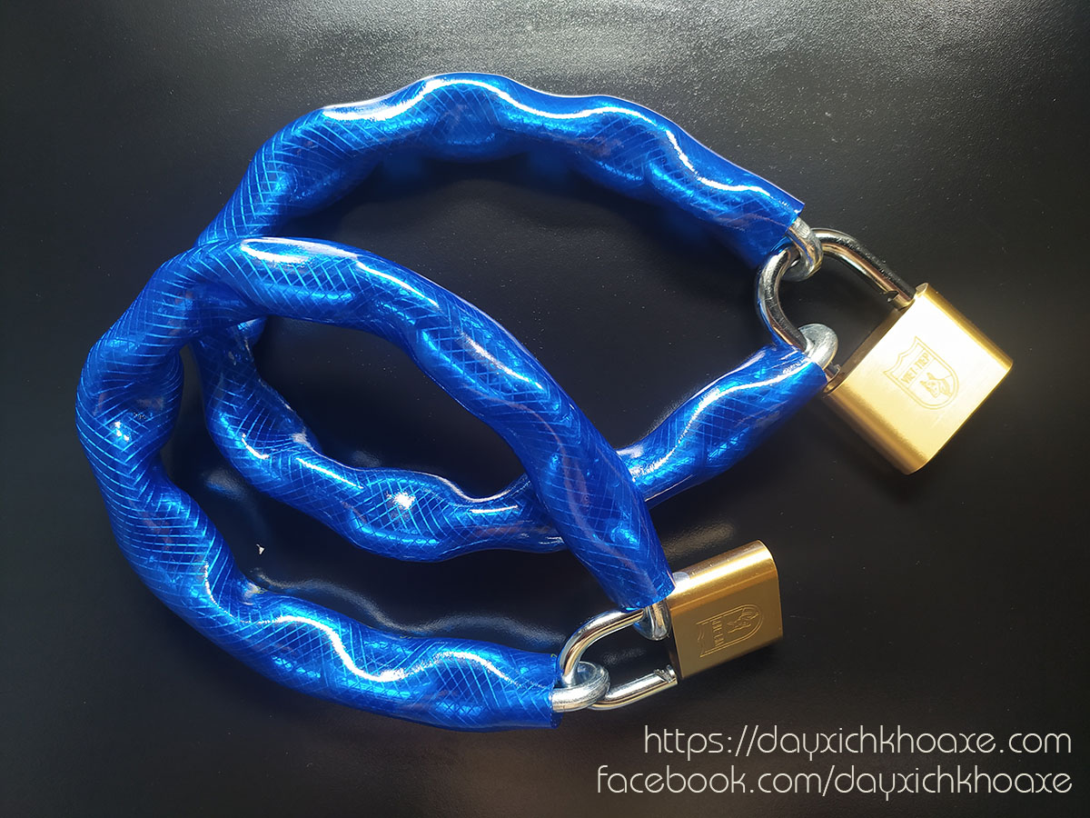 Wire chain lock door/gate Aurae (chain 8mm) - Blue - DX3A - DX3B - DX3C - DX3D