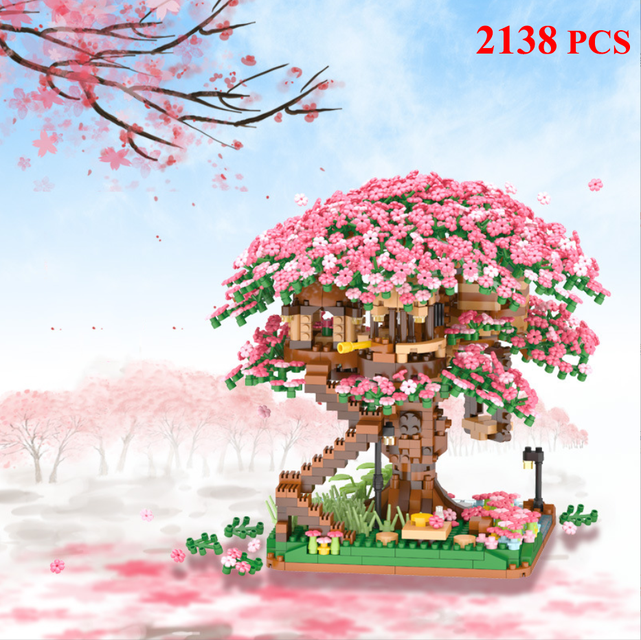 2138 chi tiết - bộ đồ chơi xếp hình lâu đài công chúa mô hình cây cảnh đồ chơi cho bé gái