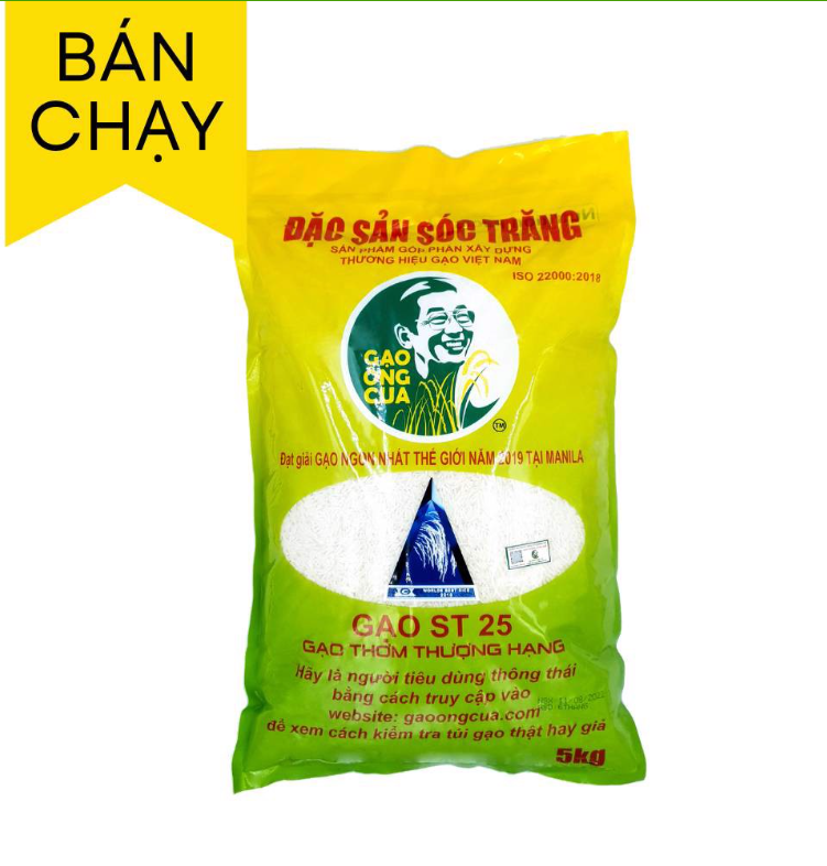 Gạo ST25 Ông Cua túi 5kg