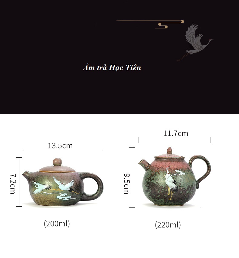 Ấm Pha Trà Hạc Tiên (200 -220 ml)