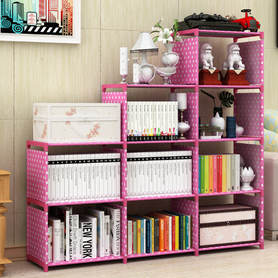Kệ Sách báo 9 tầng  MÀU HỒNG