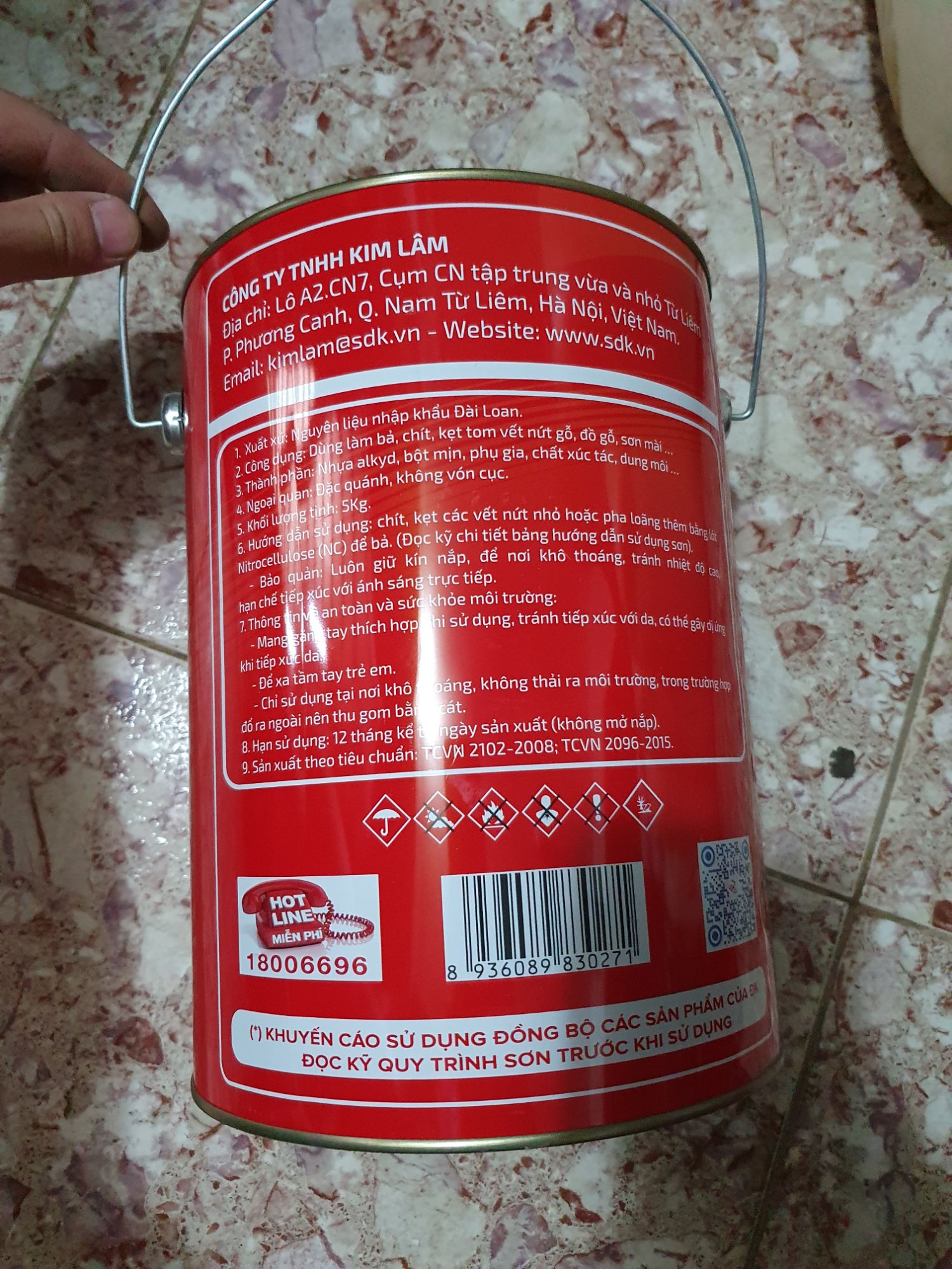Hộp matit bả gỗ Đại Kiều loại 5kg
