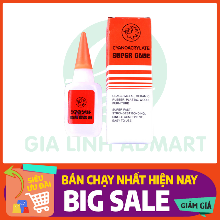 Keo Dán 502 Cyanoacrylate, keo dính sư tử cam