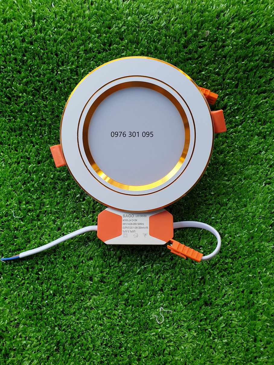 Đèn Âm Trần 3 Màu 7w (Viền Bạc - Viền Vàng) - Đèn Led Thiên Vân