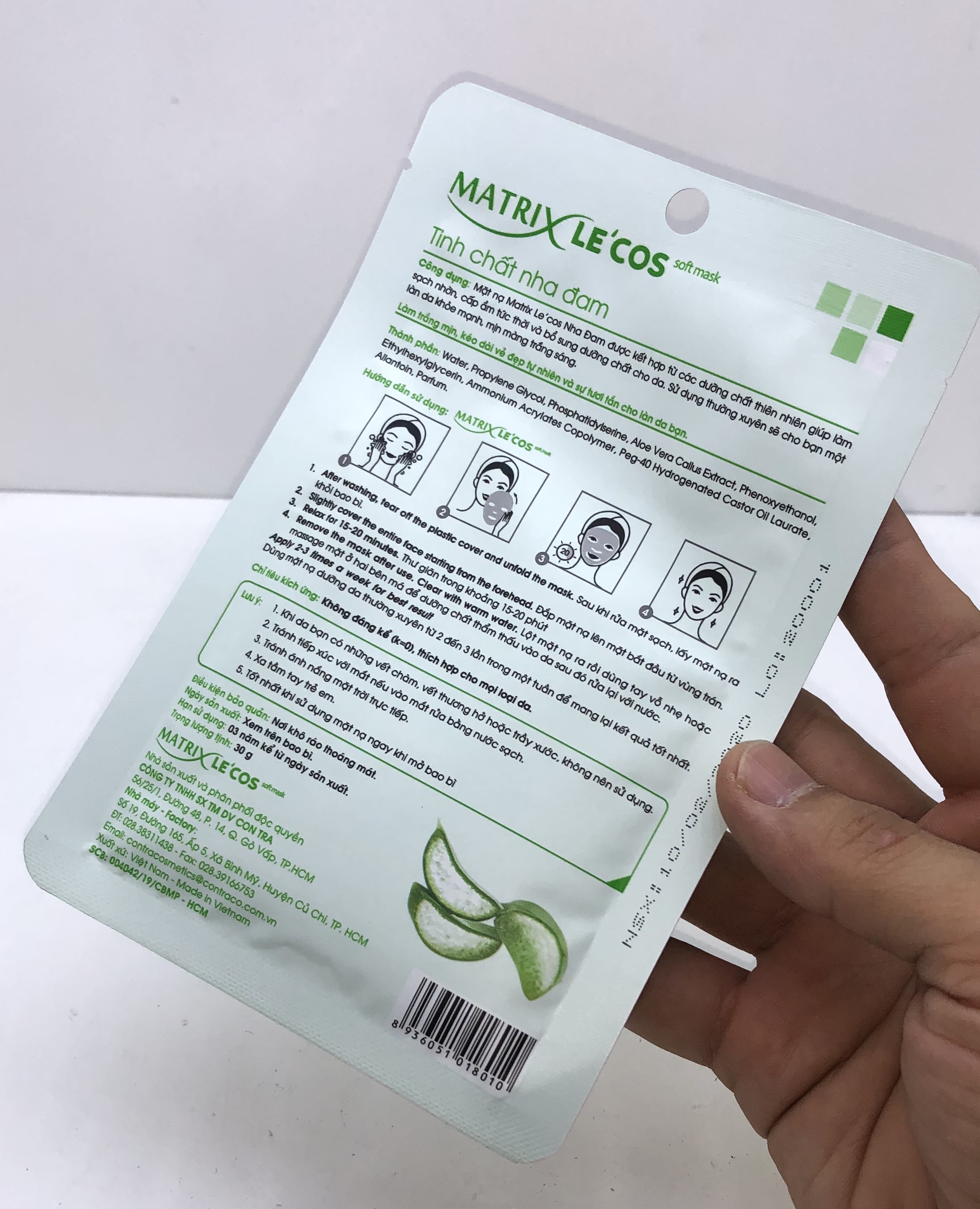 [HCM]Mặt Nạ Nha Đam Matrix 30g (1cái)
