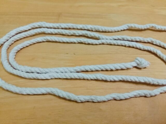 10m dây thừng cotton 5mm trắng ngà