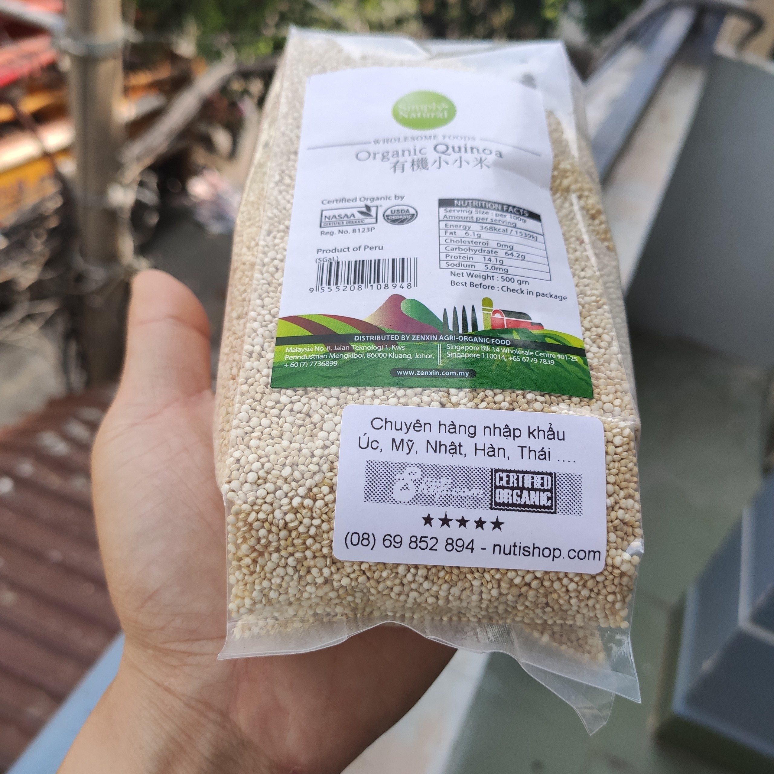 [HCM]Hạt diêm mạch quinoa trắng Simply Natural 500gr