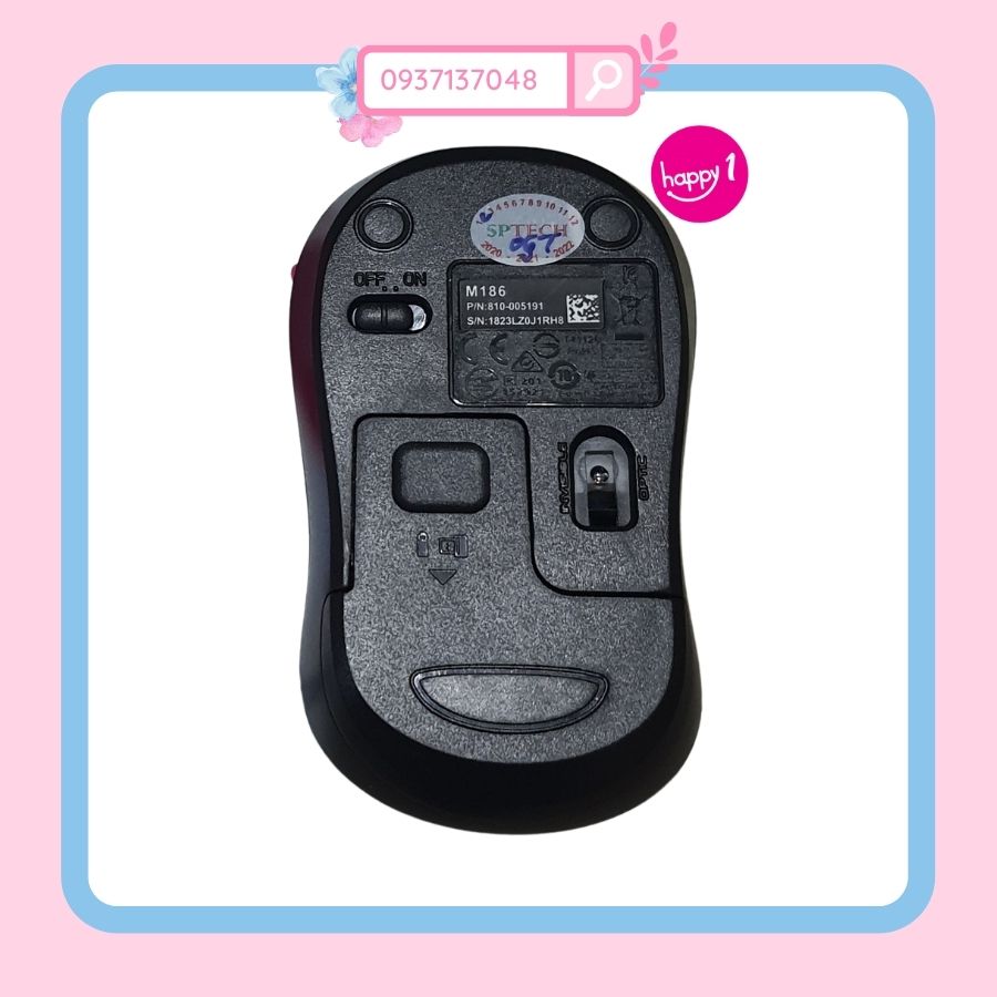 Chuột máy tính không dây Logitech M186 chính hãng
