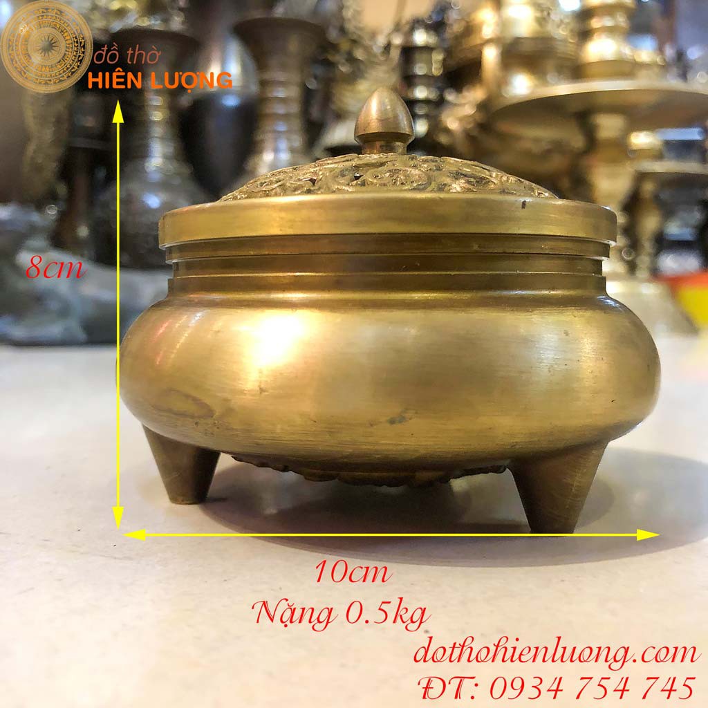 Lư Xông Trầm Bằng Đồng 100%