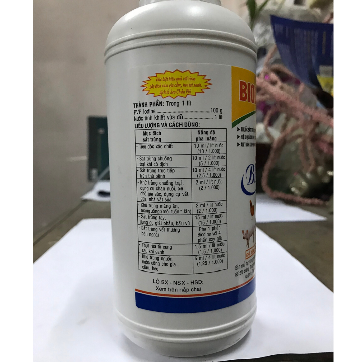 Dung dịch sát trùng BIO DINE [500 ml] hiệu quả, an toàn