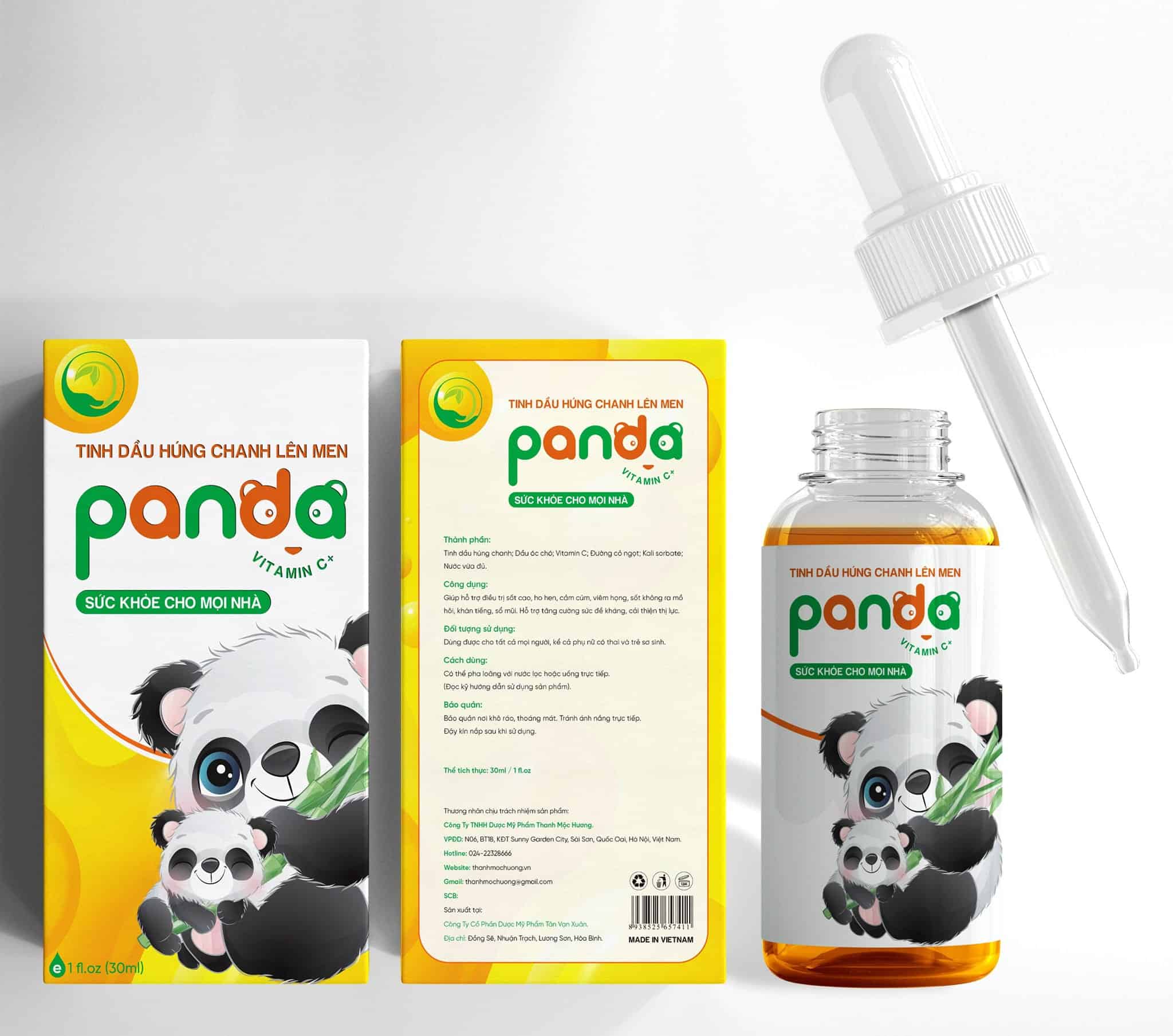 Tinh dầu húng chanh panda thanh mộc hương