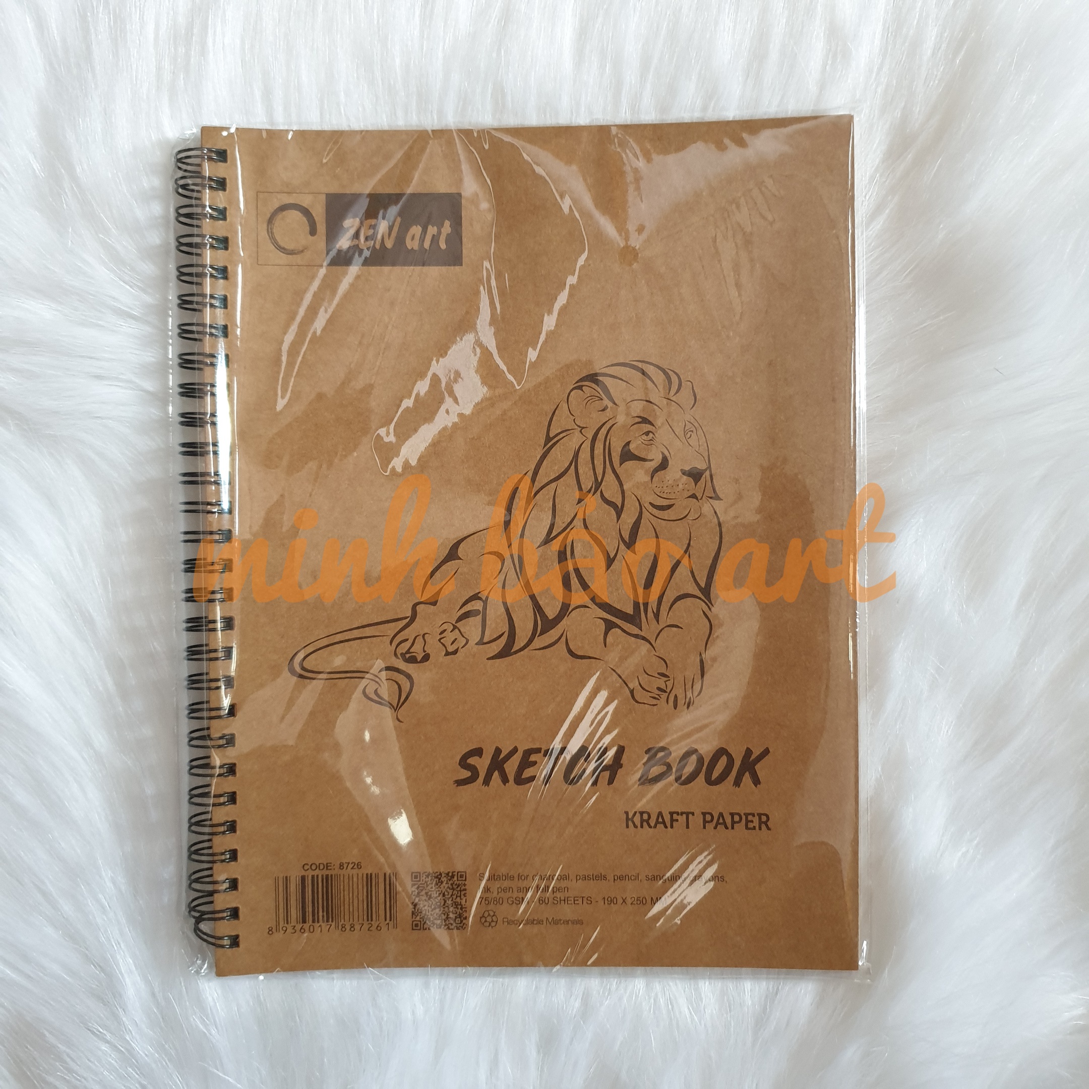 [HCM]SỔ VẼ PHÁC THẢO ZEN ART KRAFT PAPER (60 TỜ 75/80 GSM)