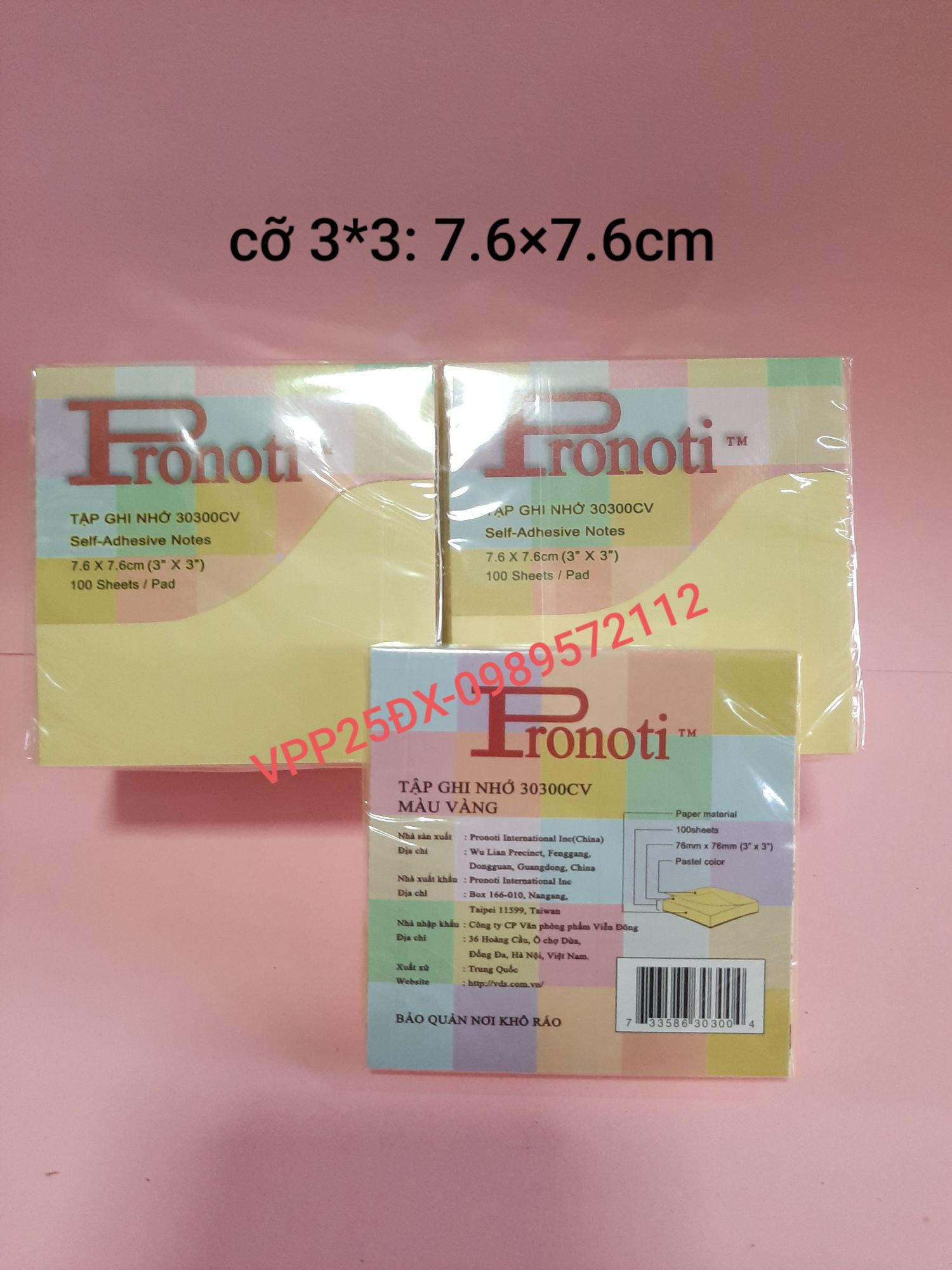 Giấy nhớ pronoti-giấy note ghi chú các cỡ.