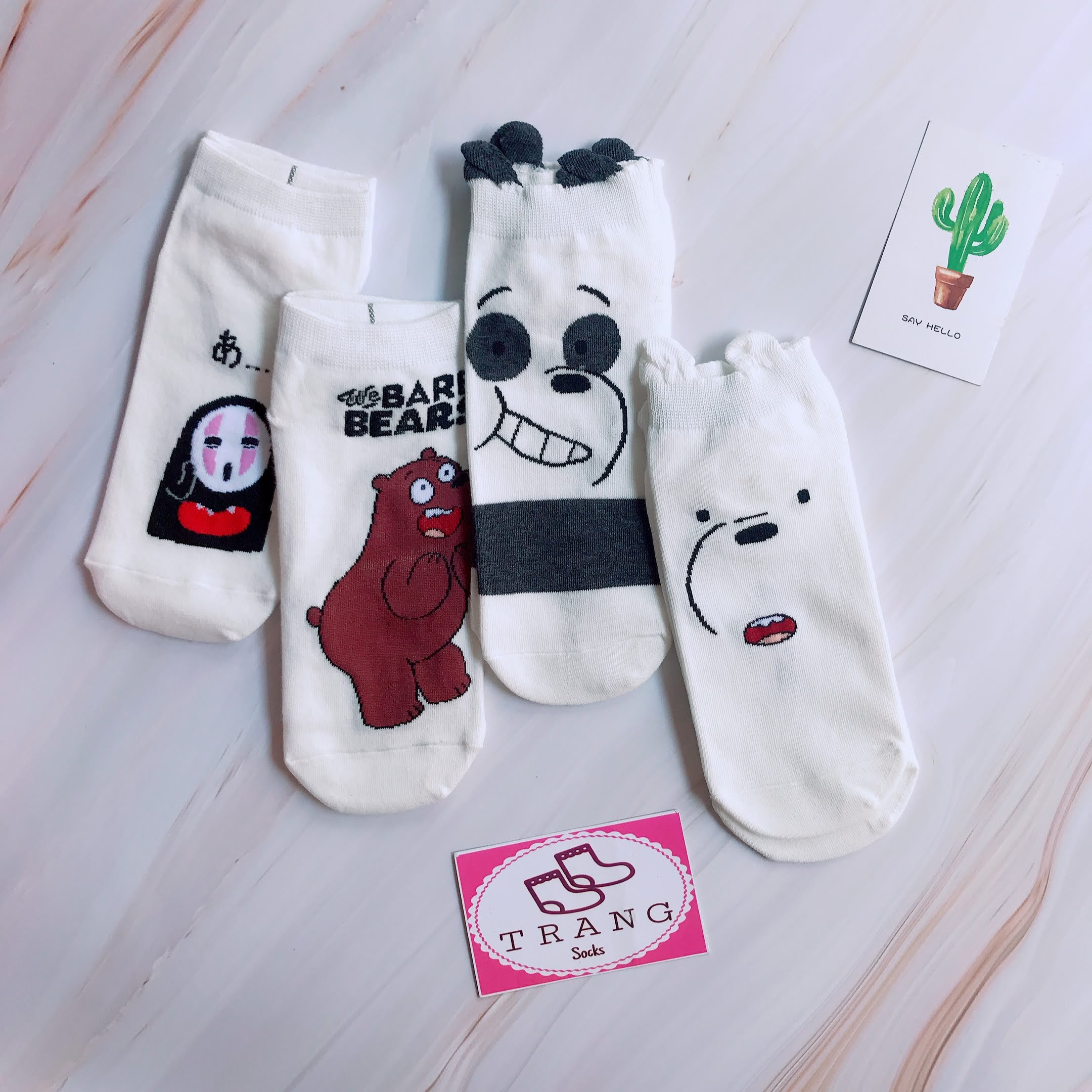 Tất ngắn cổ “ WE BARE BEARS”