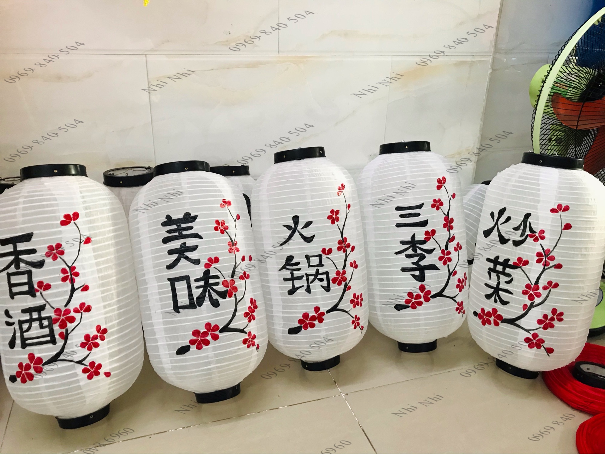 [HCM]Lồng đèn Nhật- vẽ-50x25cm