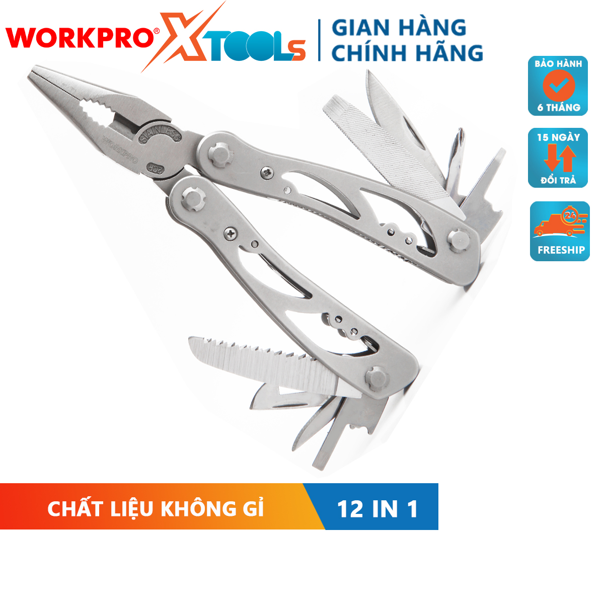 Kìm đa năng 12in1 WorkproWP382001