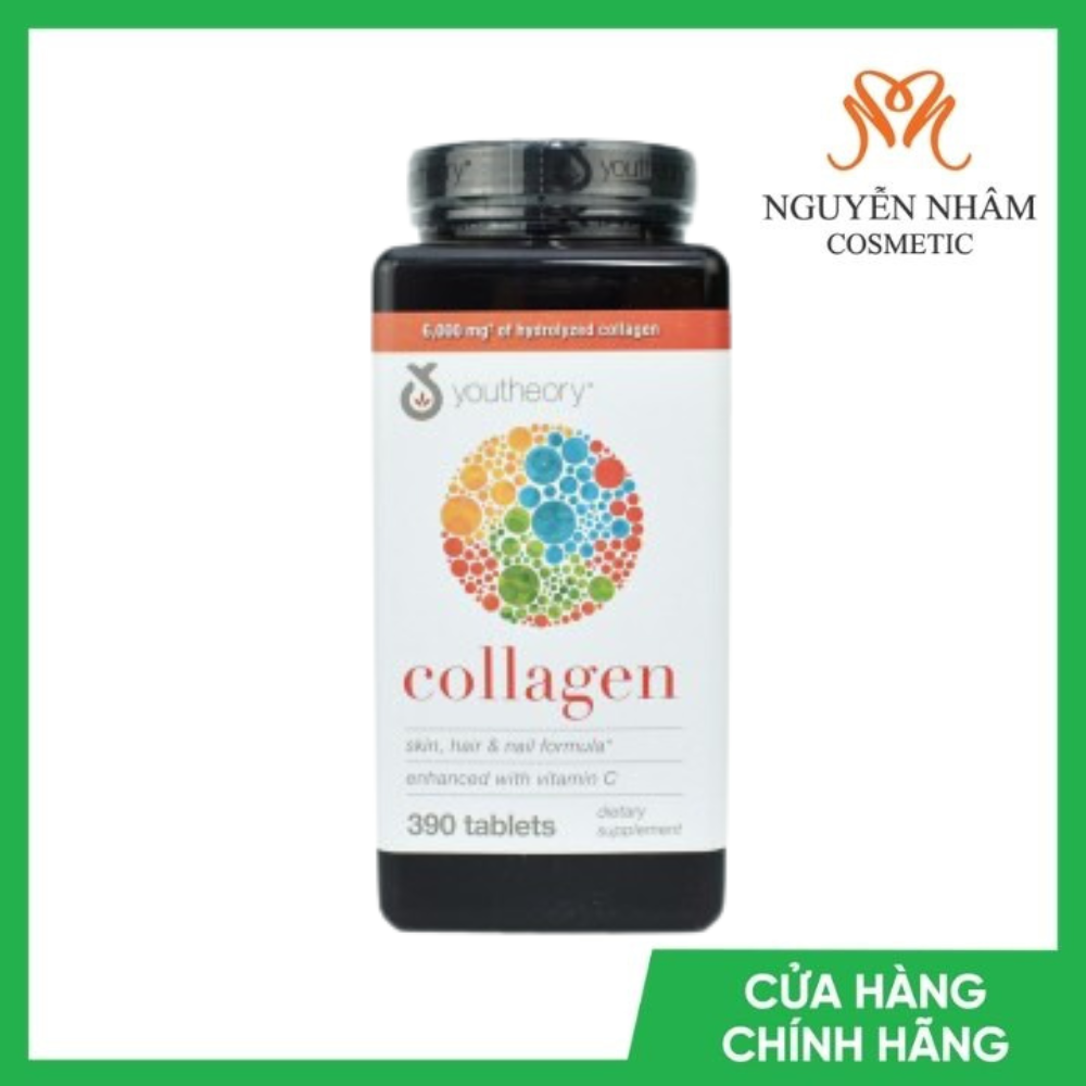 Collagen youtheory type 1 2 & 3 của mỹ, 390 viên