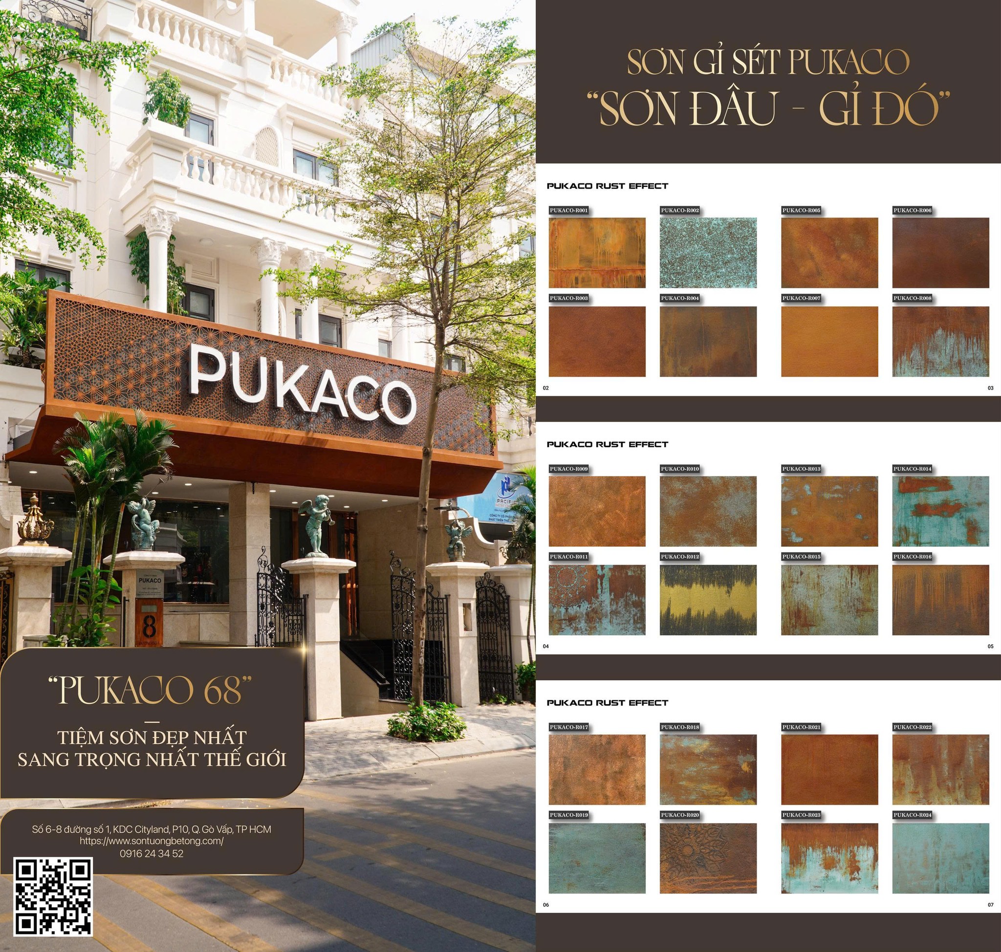 Sơn Gỉ Sét PUKACO hiệu ứng gỉ sét thật 100%