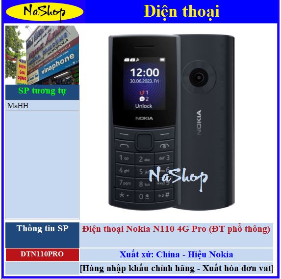 Nashop - điện thoại nokia n110 4g pro