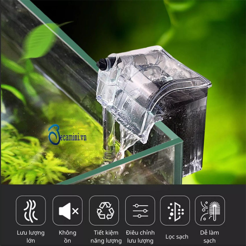 Bể cá mini để bàn COMBO ĐẦY ĐỦ Hồ Lọc Đèn kèm phụ kiện