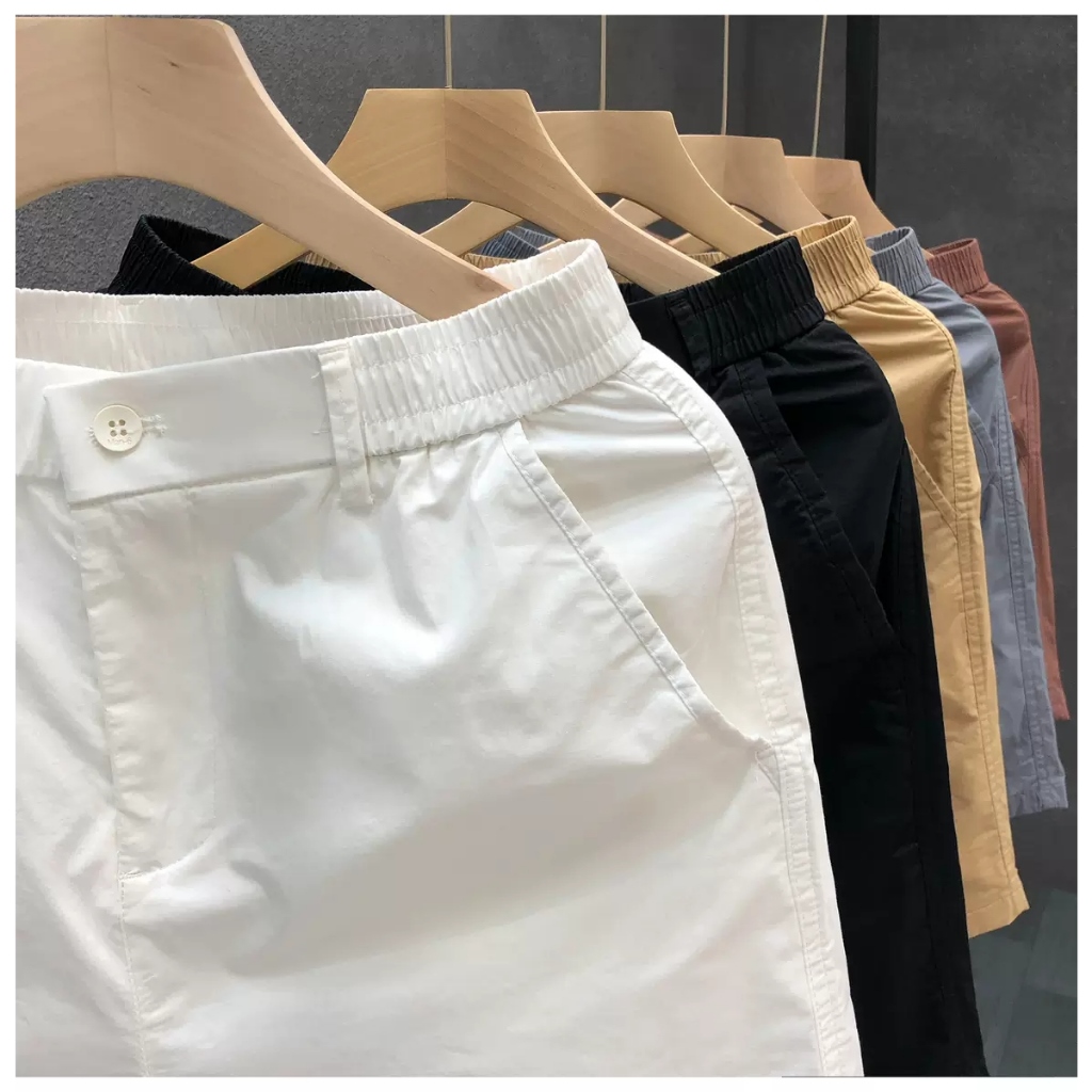 ﹍  Quần short nam KAKI GIÓ cạp chun pha cúc trẻ trung