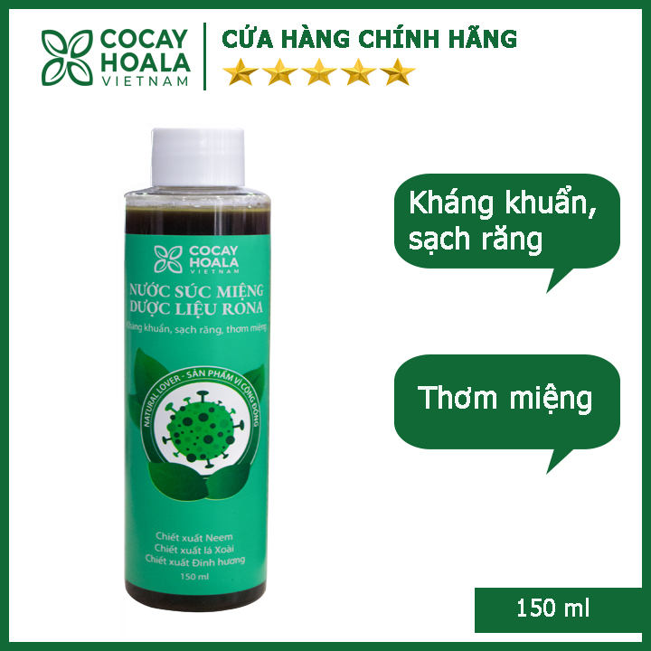 [HCM][CHAI LỚN 180ML] Nước súc miệng dược liệu Rona CoCayHoaLa - chai 180ml