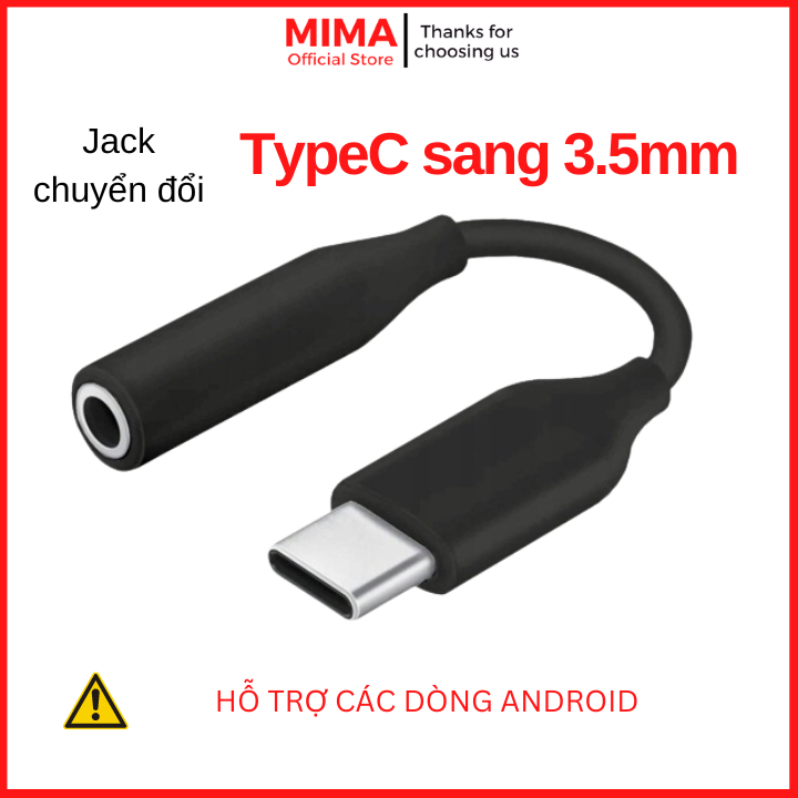 Jack chuyển tai nghe chui Type C sang chui tròn 3.5mm, Jack chuyển tai nghe Android Type c sang jack 3.5mm