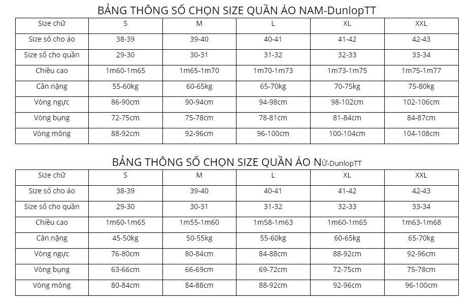 Quần gió thể thao Dunlop 2 lớp