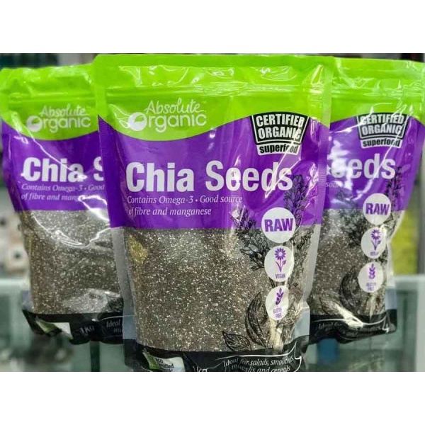 Hạt chia tím absolute organic hữu cơ úc hsd mới nhất 1kg