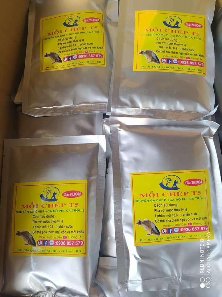 [HCM]Combo 2 gói Mồi chép T5  chuyên chép rô phi  cá trôi