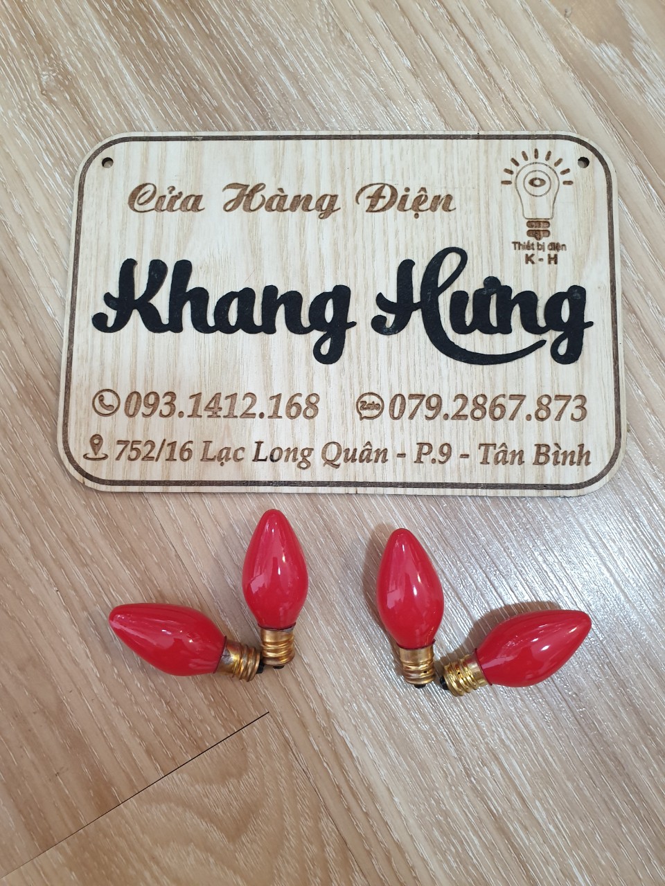 Bóng đèn trái ớt cà na sợi đốt đui E12 VĨ CHÂU