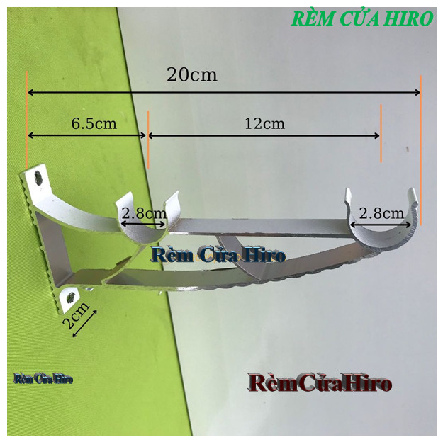 Giá đỡ ke gác thanh treo rèm cửa màn cửa 2 lớp