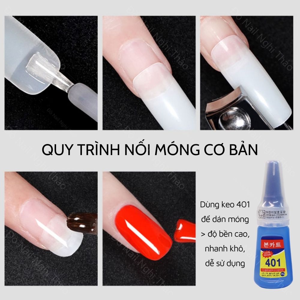 Móng tip nối đủ size JELIVA hộp 500 móng