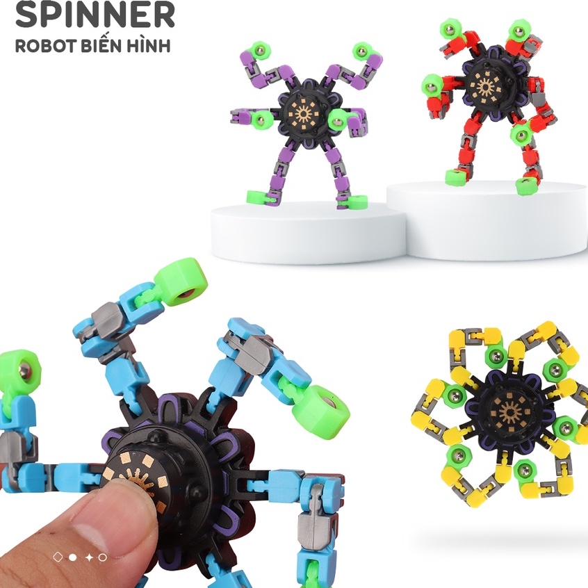 Con Quay Spinner Robot, Con Quay Robot Biến Hình Shop Huy Toy Kids