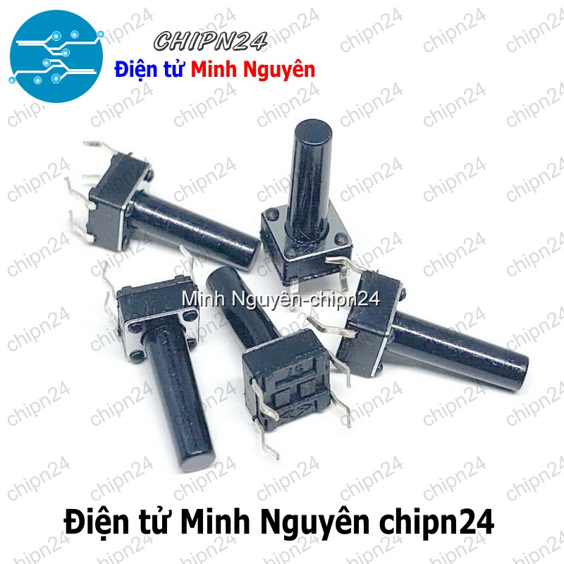 [10 cái] (F62) Nút nhấn 4 chân 6x6x15mm DIP - HH005504