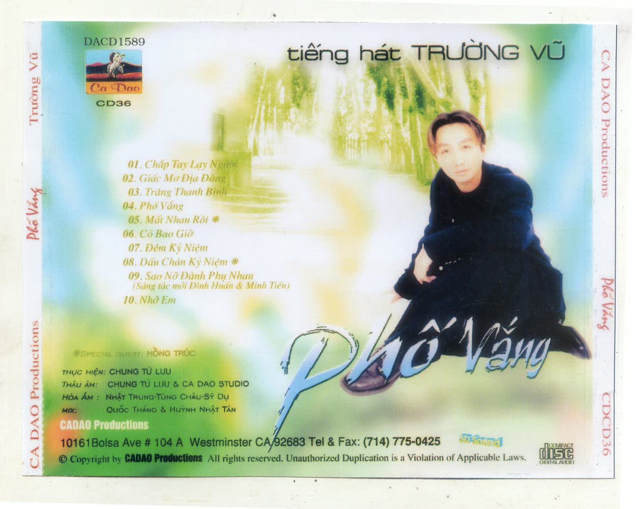 Set of 6 Cds of Truong Vu Music 3 (Japanese Disc Copy)
