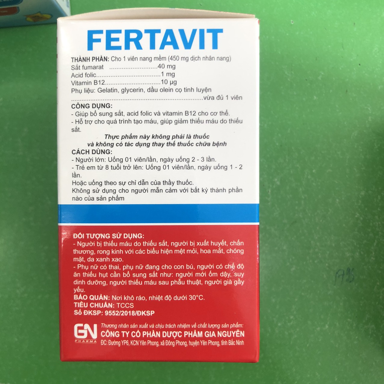 Fertavit bổ sung sắt cho người thiếu máu(100v/h)