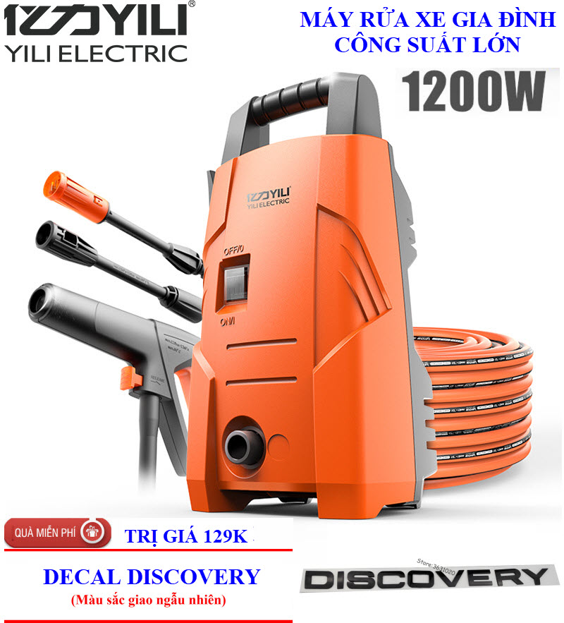 Quà tặng - máy phun xịt rửa xe cao áp yili ylq3721c-90a plus công suất 1200w thiết bị chuyên dụng cho cửa hàng rửa xe và nhà xưởng, dùng ngoài trời và sân vườn –máy xịt rửa xe, máy rửa xe áp lực cao, máy rửa xe gia đình, máy xịt rửa