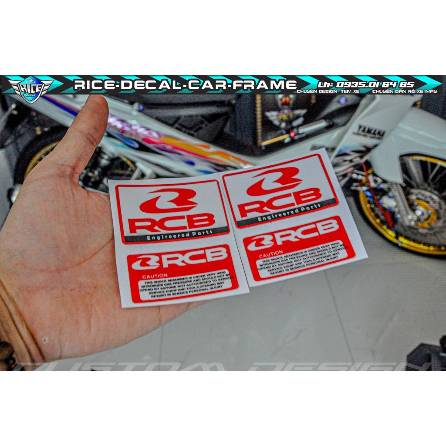 Tem Dán Phuộc bình dầu RCB (1 cặp )