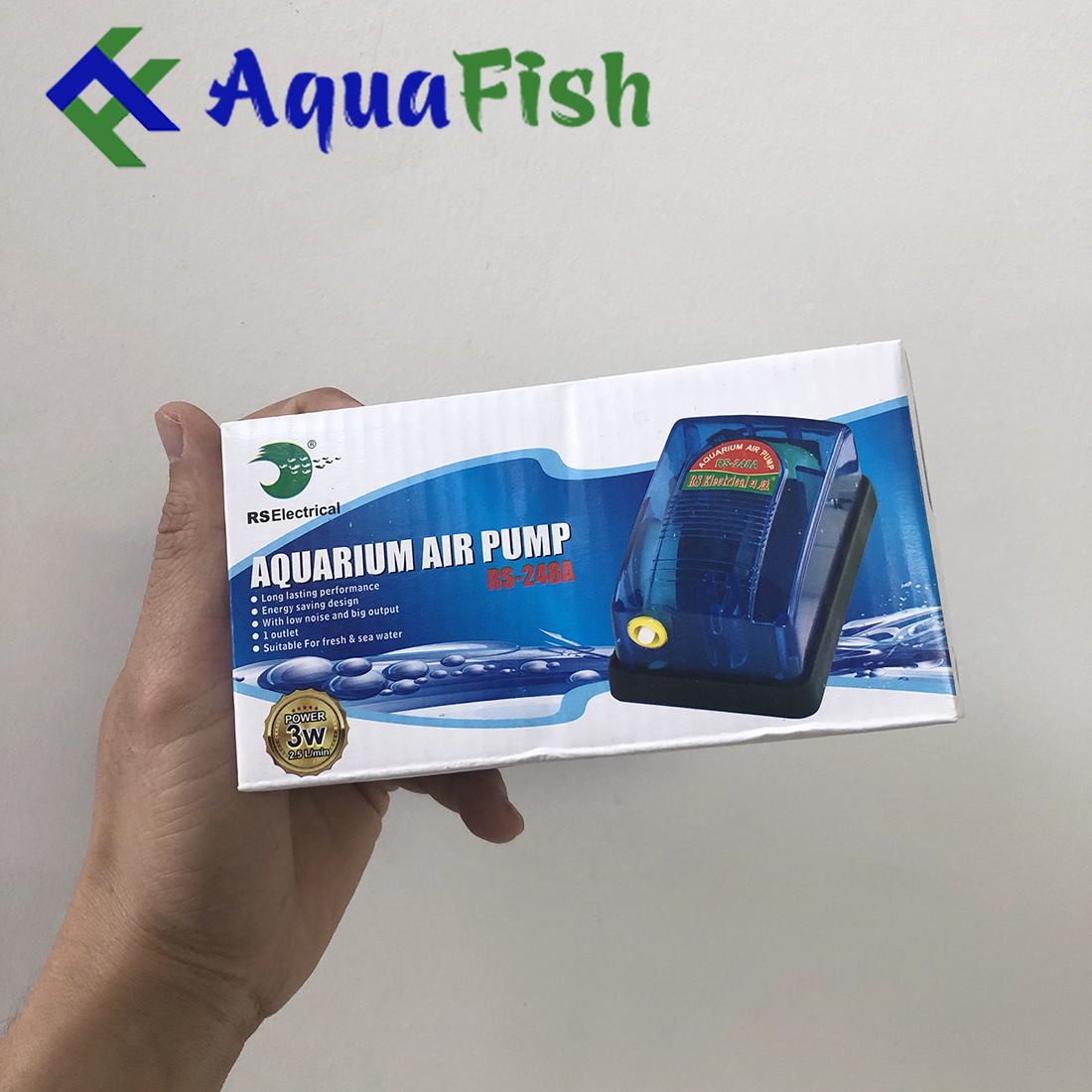 Máy sủi khí 1 vòi cho bể cá RS-248A ( tặng 1 dây quả sủi )