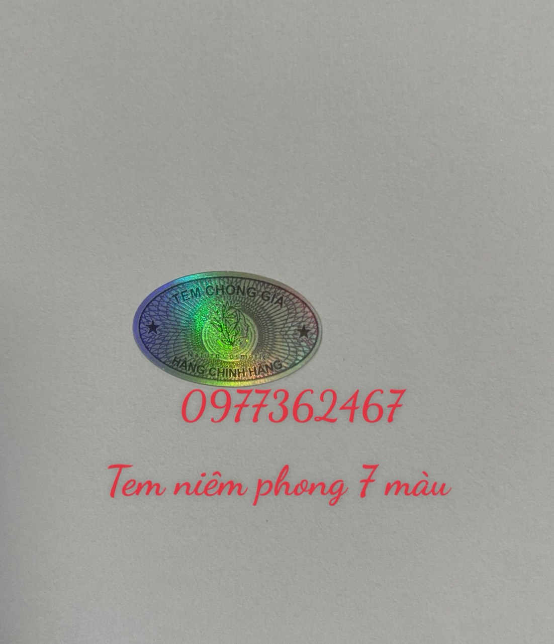 COMBO  TEM 7 MÀU NIÊM PHONG VỎ HỘP GIẤY