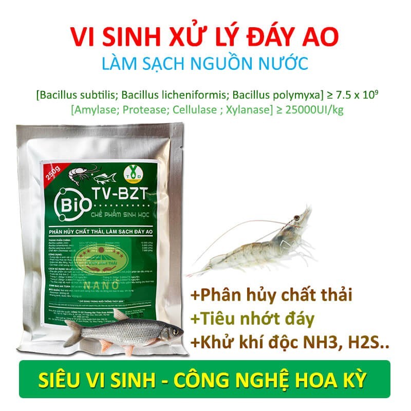 Men Vi Sinh Xử Lý Nước Ao Hồ Cá, Tôm. Làm Sạch Bùn Đáy Ao, Gây Màu Nước. Chặn Tảo Độc Và Khí Độc. Cân Bằng Ph